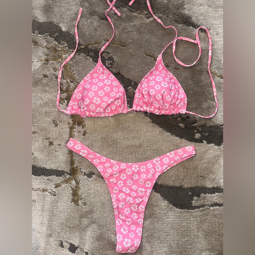 Pink Floral Bikini
